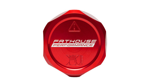 Fathouse Performance Mustang/F-150 Billet Coolant Cap - Red (2015-2025)