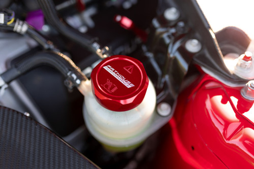 Fathouse Performance Mustang/F-150 Billet Coolant Cap - Red (2015-2025)