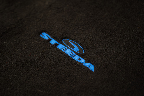 Steeda Mustang Coupe Embroidered Black Cutpile Trunk Mat (1994-2004)