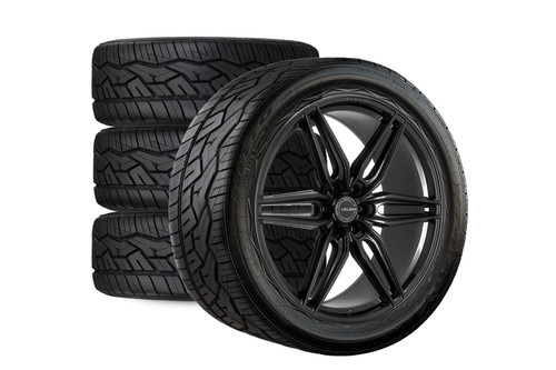 Velgen Wheels F-150 VFF-6 Gloss Black Wheel & Tire Package - 22x10 +30 (2015-2025)