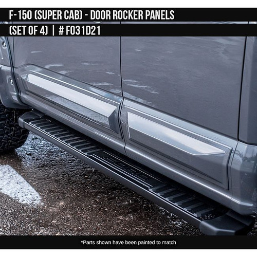 AirDesign FO31D21 F-150 SCAB Door Rocker Panel Set - Satin Black