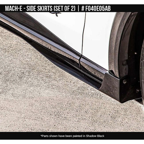 AirDesign Mach-E Side Skirt Set - Gloss Black (2022-2025)