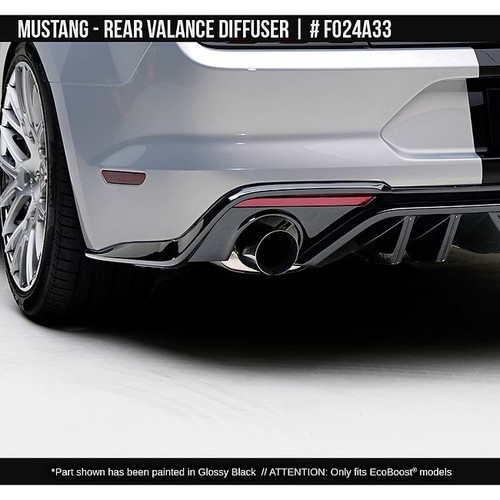 AirDesign Mustang EcoBoost Rear Diffuser Valance - Satin Black (2018-2023)