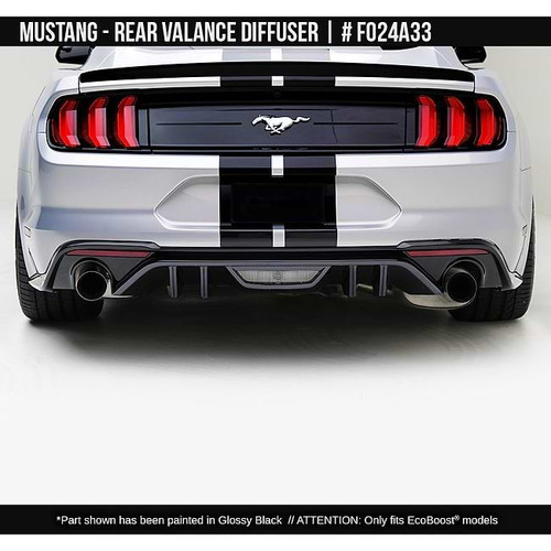 AirDesign Mustang EcoBoost Rear Diffuser Valance - Satin Black (2018-2023)