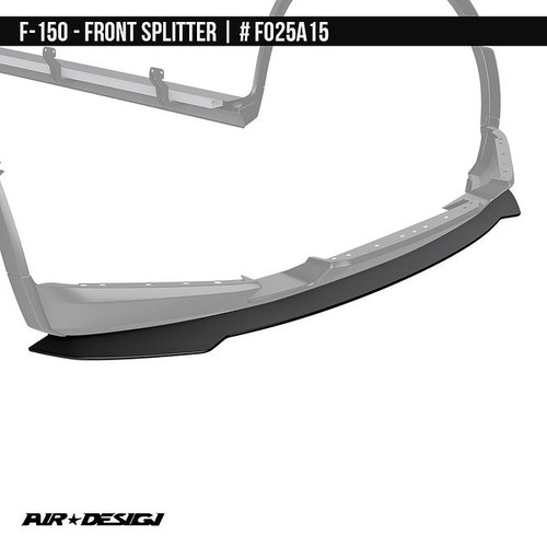 AirDesign F-150 Front Splitter - Satin Black/For AirDesign Front Lower Valence (2018-2020)
