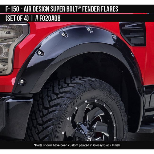 AirDesign F-150 Super Bolt Fender Flare Set - Satin Black (2015-2017)