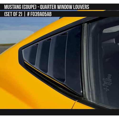 AirDesign Mustang Quarter Window Louver Set - Satin Black (2024-2025)