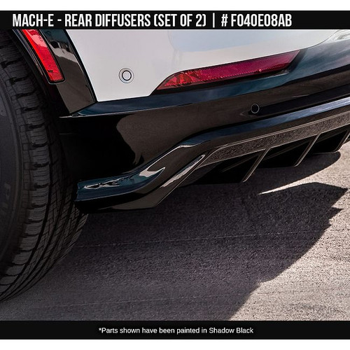 AirDesign Mach-E Non-GT Rear Diffuser - Gloss Black (2022-2025)