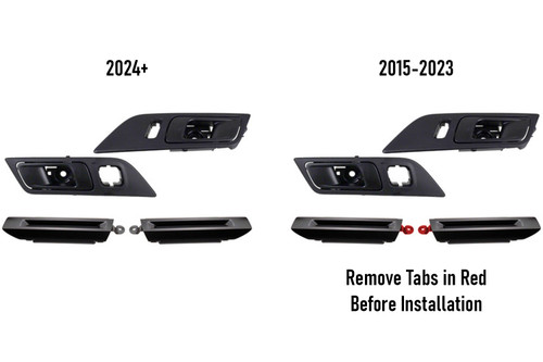Ford Genuine Mustang Black Interior Door Handles - No Memory Seat Adjust (2015-2026)