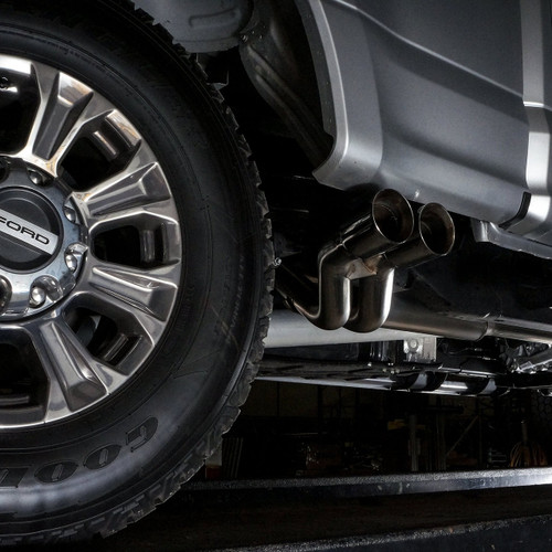Stainless Works Super Duty 6.2L 3in Catback w/ Polished Tips - Rear Side Exit (2017-2022)