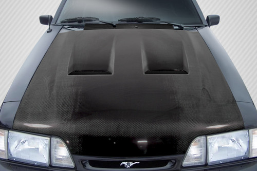 Carbon Creations 113114 Mustang Carbon Fiber Heat Extractor Hood (87-93)