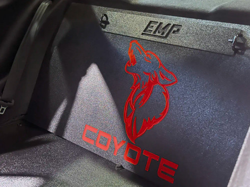 EMP Mustang Coupe Rear Seat Delete Kit - Gloss Red Coyote Engraving (2015-2023)