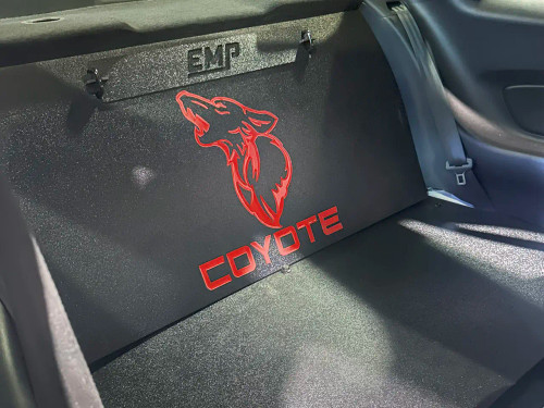 EMP Mustang Coupe Rear Seat Delete Kit - Gloss Red Coyote Engraving (2024-2026)