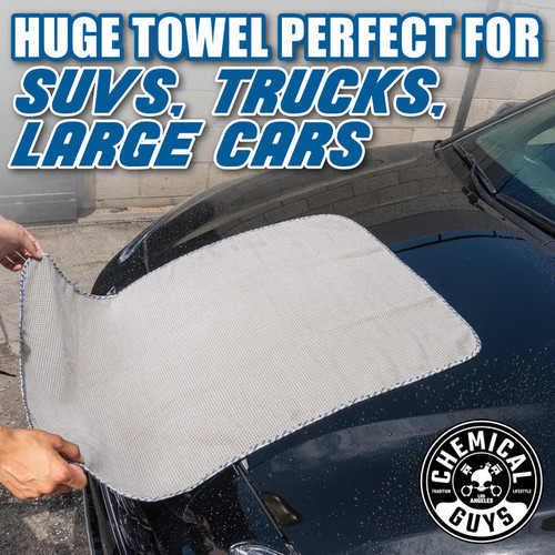 Chemical Guys Waffle Weave Gray Matter Microfiber Drying Towel - 36in x 25in