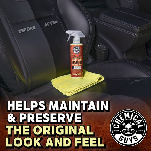 Chemical Guys Leather Quick Detailer Care Spray - Matte Finish - 16oz