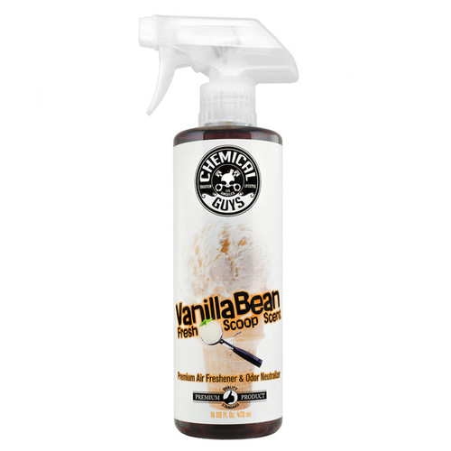 Chemical Guys AIR23116 Vanilla Bean Air Freshener & Odor Eliminator - 16oz