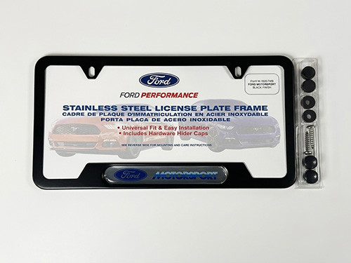 Ford Performance M-1828-FMB Ford Motorsport Stainless Steel License Plate Frame - Black