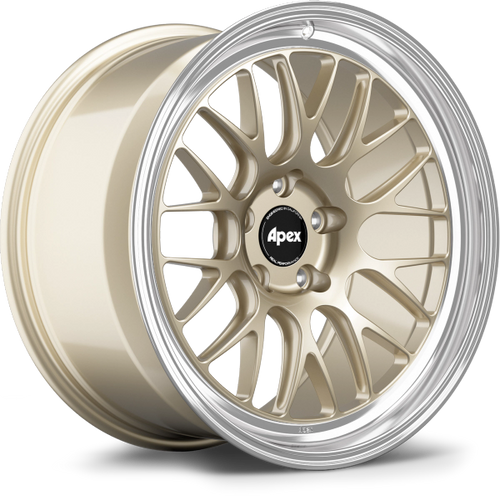 APEX Mustang ML-10RT Gloss Motorsport Gold - Machined Lip Wheel - 19x11 ET26 (2005-2026)