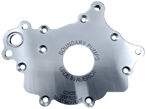 Boundary Mustang/F-150 5.0L Billet High Flow Oil Pump Backing Plate (2011-2026)