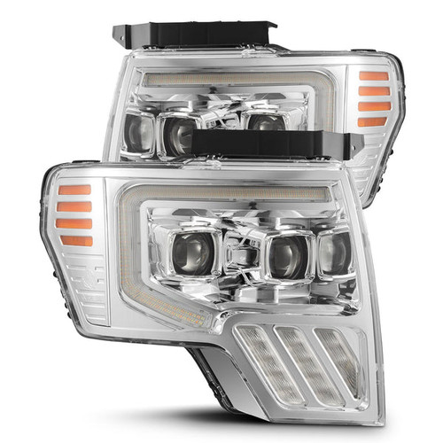 AlphaRex F-150 MKII PRO-Series Halogen Projector Headlights - Chrome (2009-2014)