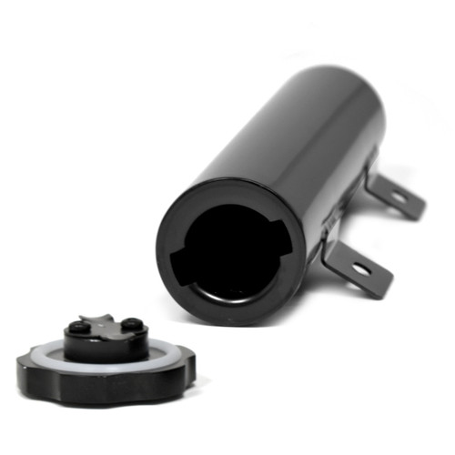 ACP Mustang Stainless Steel Radiator Overflow Tank Kit - 14oz/Black (1986-1993)