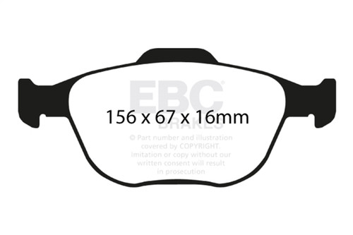 EBC Focus 2.0 SVT Greenstuff Front Brake Pads (2002-2004)