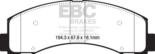 EBC F-150 2.7L EcoBoost 2WD Greenstuff Front Brake Pads (2018-2020)