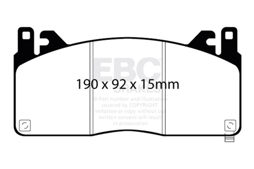EBC Mustang GT350 Bluestuff Front Brake Pads (2015-2023)