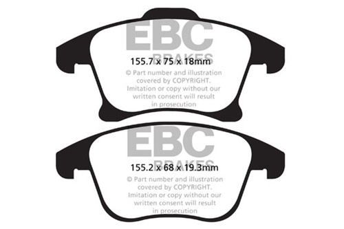 EBC Fusion 1.6 Turbo Ultimax2 Front Brake Pads (2013-2018)