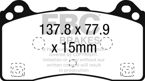 EBC Focus RS Bluestuff Front Brake Pads (2016-2018)