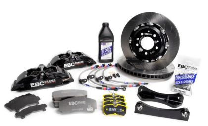 EBC Racing Fiesta Black Apollo-4 Calipers 300mm Rotors Big Brake Kit - Front (2015-2017)