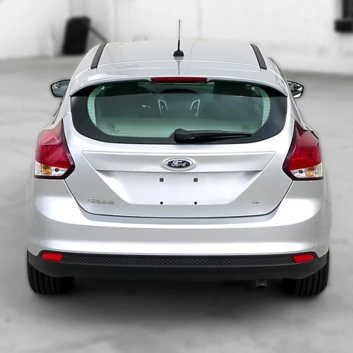 Spec-D Tuning Focus Hatchback LED Tail Lights - Chrome Housing, Red Lens (2012-2014)