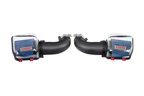 Corsa Mustang GT 5.0L Carbon Fiber Cold Air Intake w/ MaxFlow Oiled Air Filters - Matte (2024-2026)