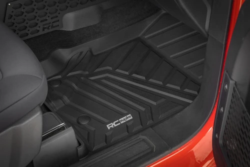 Rough Country Bronco 4-Door Front & Rear Flex-Fit Floor Mats (2021-2026)