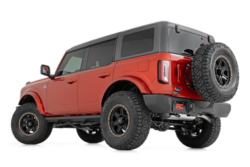Rough Country Bronco 4-Door SRL2 Adjustable Aluminum Steps (2021-2026)
