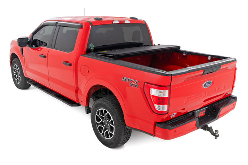Rough Country F-150 Hard Tri-Fold Flip Up Bed Cover (2015-2020)