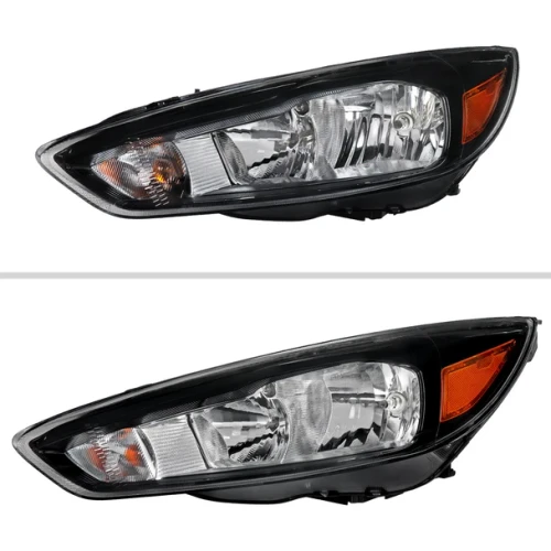 Spec-D Focus Factory Style Headlights - Matte Black Housing, Clear Lens (2015-2018)