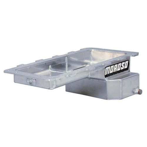 Moroso 20555 Mustang 4.6L/5.4L Drag Race Aluminum Oil Pan - 6.5in Deep, Rear T-Sump 
