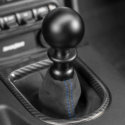 Billetworkz BW-SBA-FORD-S550M-BLK Mustang 6-Speed Premium Black Alcantara Shifter Boot (15-23)