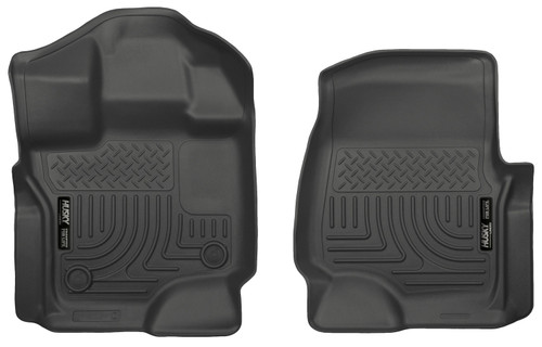 Husky Liners F-150 WeatherBeater Black Front Floor Liners - SuperCrew / SuperCab (2015-2023)