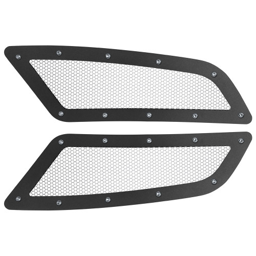 Drake Mustang GT Speed Mesh Hood Vent Kit - Stainless (2015-2017)