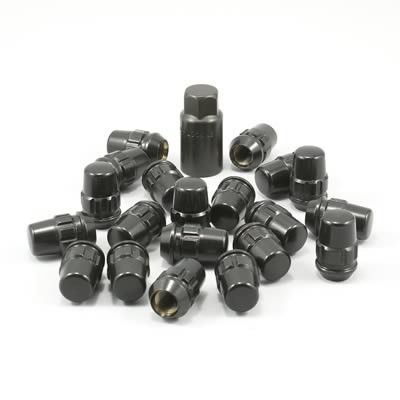 Gorilla Wheel Lock Black Chrome Mustang Lug Nut Set (1994-2014)