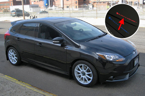 Rally Armor Focus ST/RS Mud Flap Set Black w/ Red Logo Set (2012-2018)