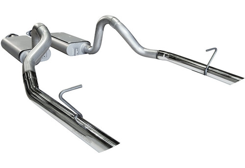 SLP M31015 Mustang LX/Cobra LoudMouth Cat-Back Exhaust - Polished