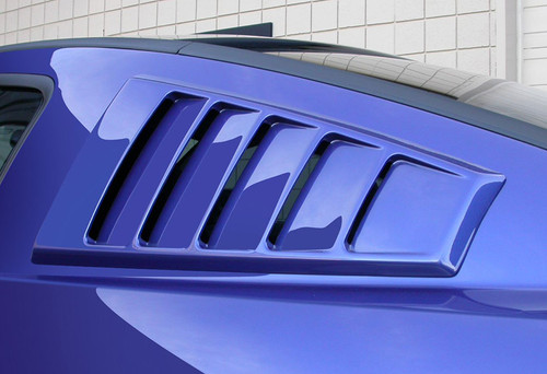 Classic Design Concepts Mustang Quarter Window Louvers - Unpainted (2005-2014)