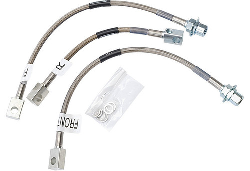 Russell Mustang Stainless Braided Brake Lines - 3 Line (1987-1993)