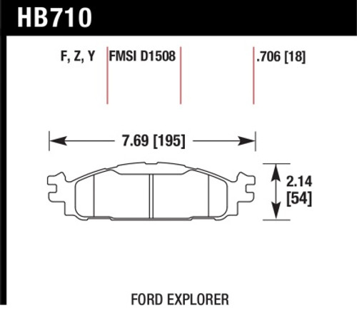 Hawk Explorer HPS Front Street Brake Pads (2011-2019)