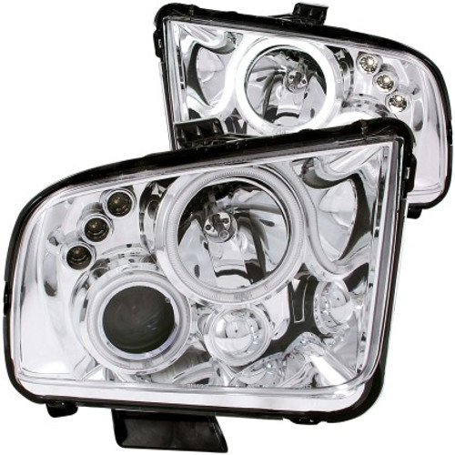 Anzo S197 Mustang Projector Headlight w/ Halo Chrome (2005-2009)