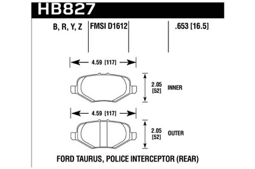 Hawk Explorer LTS Rear Brake Pads (2013-2016)