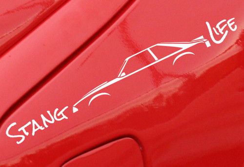 Stang Life Decal - White (1979-1993)